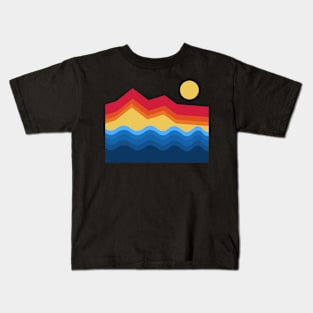 Waves and mountain Kids T-Shirt